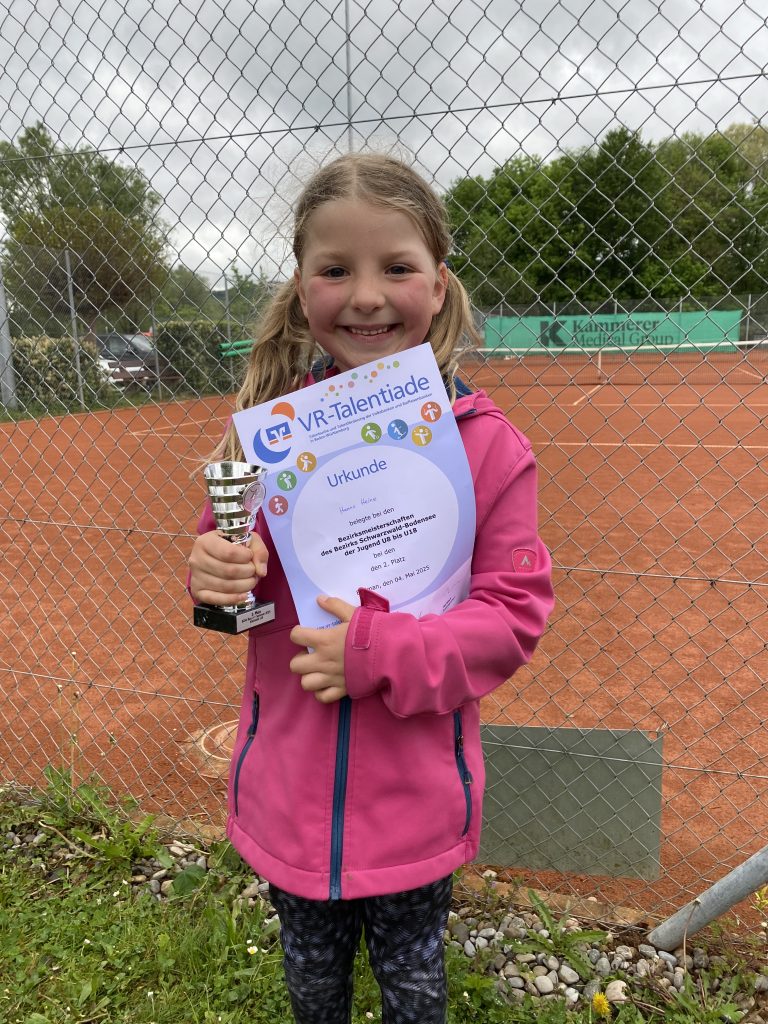 Hanna Heine vom TC BW Donaueschingen gewinnt Silber bei den Bezirksmeisterschaften